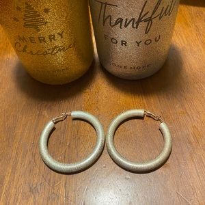 Large silver hoop earrings
